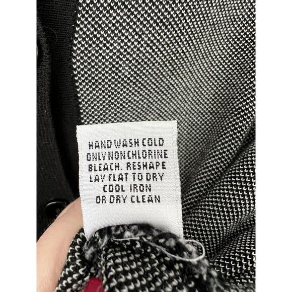 Talbots Cardigan Sweater Blazer Womens Small Button Up Black Office Stretch - Picture 5 of 9